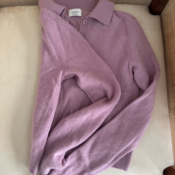 Aritzia Cashmere Polo - Size S in Lavender (colour no longer sold) - Picture 3 of 5